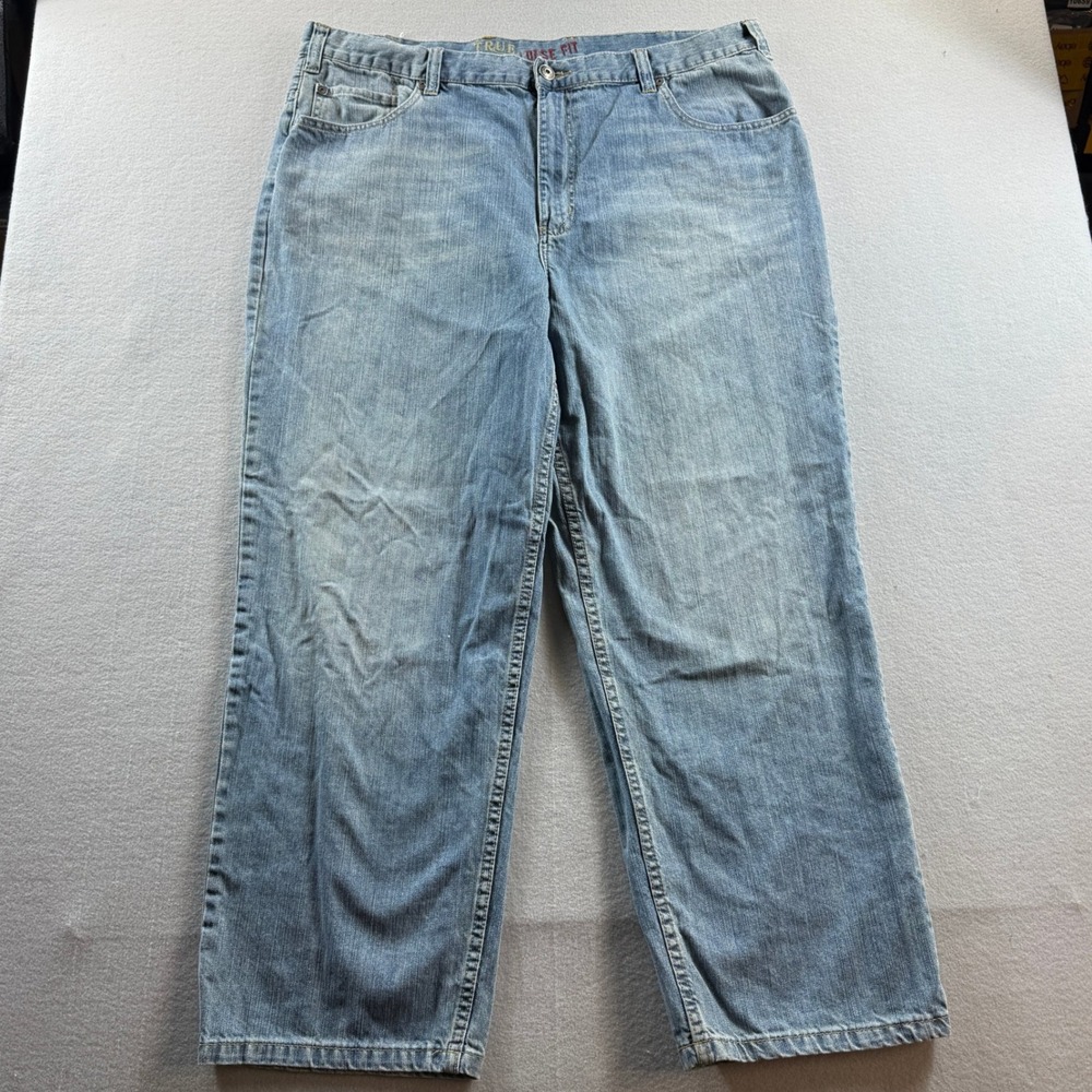 True Nation Jeans Men 44x32 Blue Loose Fit Denim Pants (Fit 42x30)